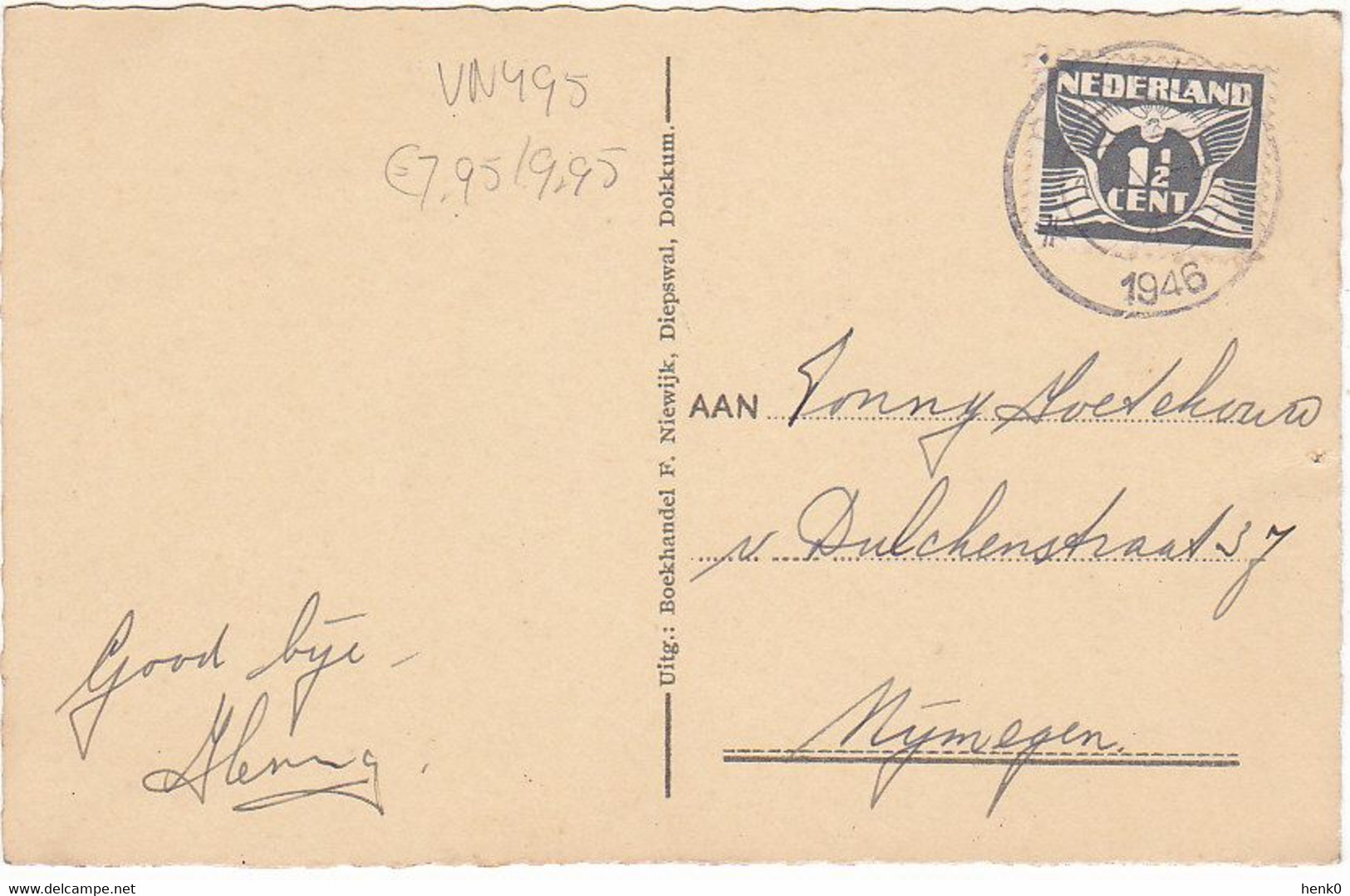 Dokkum Markt Gedenkzuil VN495 - Dokkum