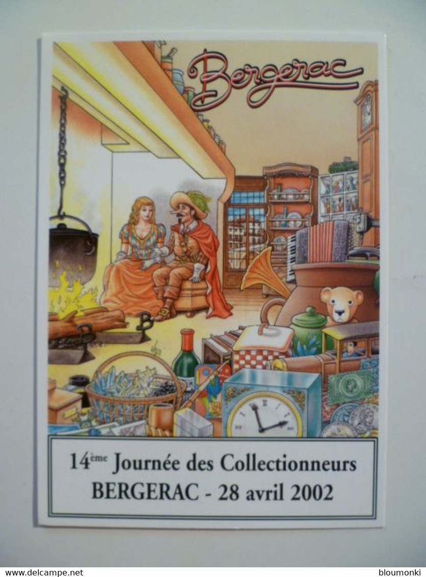 Carte Postale Illustrateur Bernard VEYRI / Dessin Unique Dédicace F Bibaud /  BERGERAC Cyrano - Veyri, Bernard