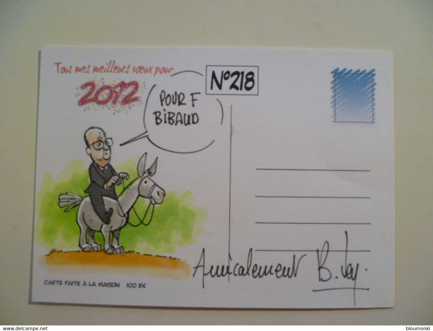 Carte Postale Illustrateur Bernard VEYRI / Dessin Unique Dédicace F Bibaud /  Hollande 100 Ex - Veyri, Bernard
