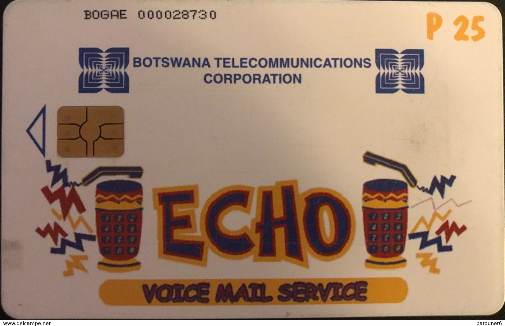 BOSTSWANA  -  Phonecard  - ECHO -  P25 - Botswana