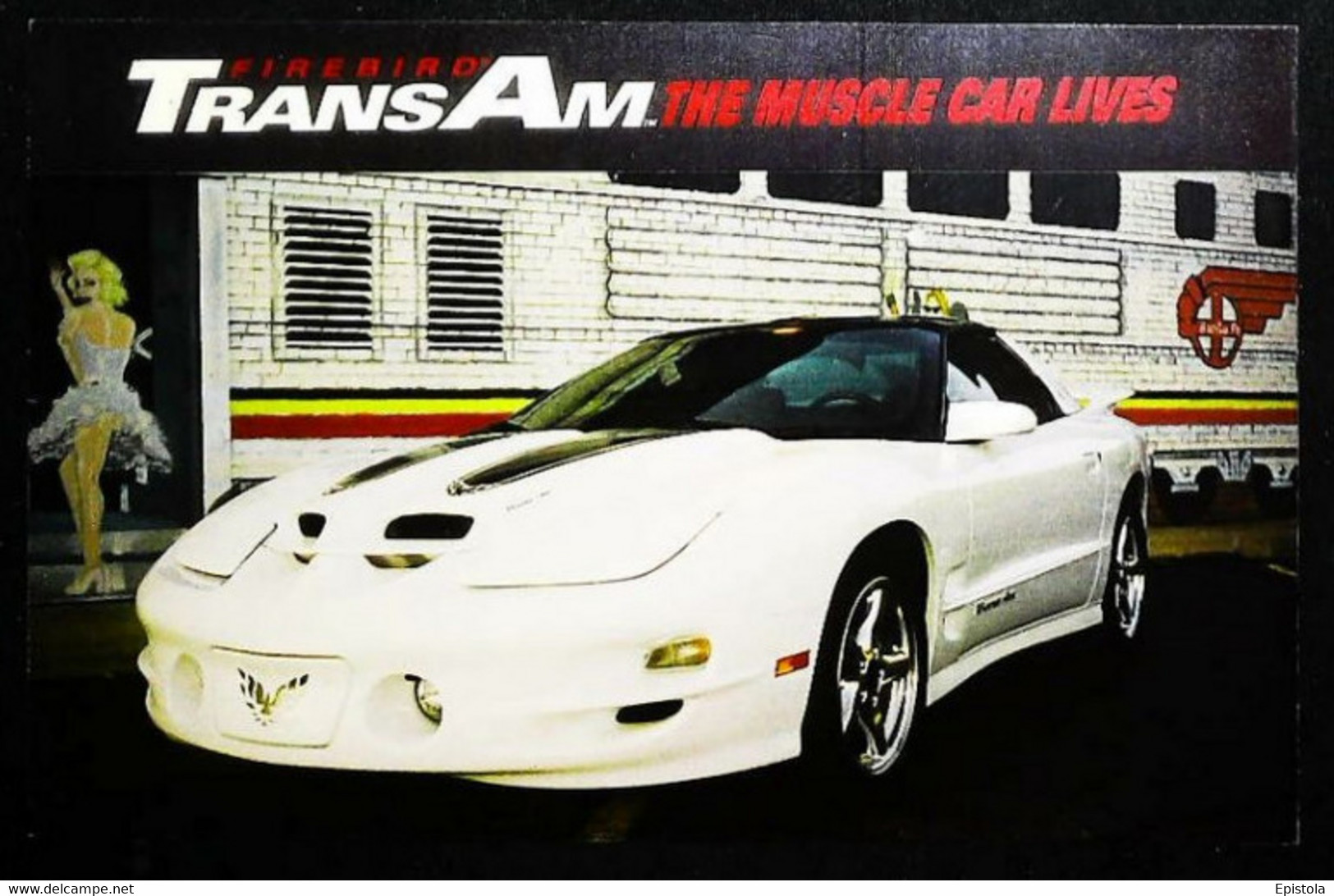 ► PONTIAC  Firebird & Marilyn Monroe Wall Painting 1998  - Automobile Publicity   (Litho In U.S.A.) - American Roadside