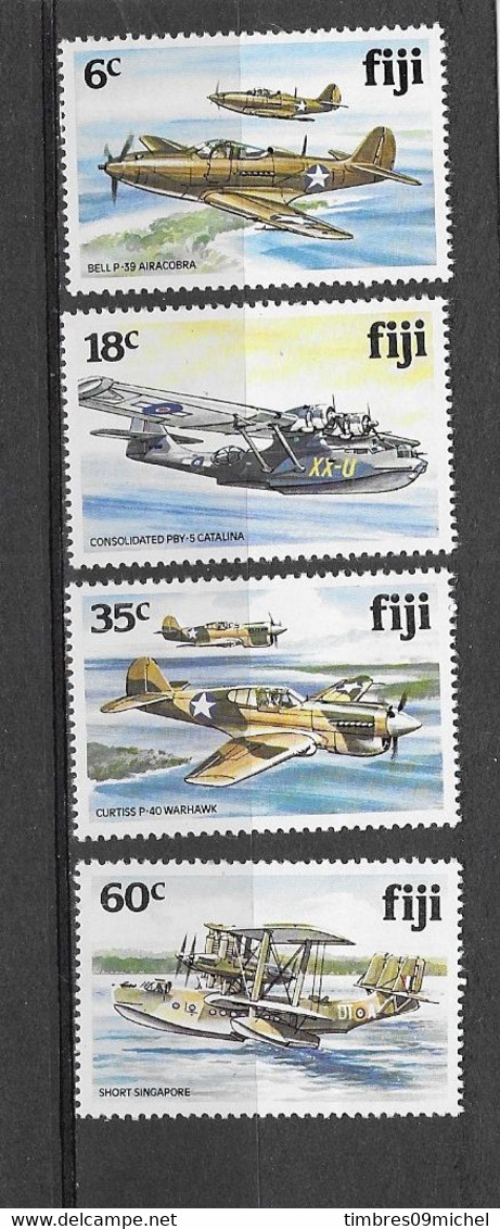 Fidji N°449 à 452** Avions De La Deuxième Guerre Mondiale - Fidji (1970-...)