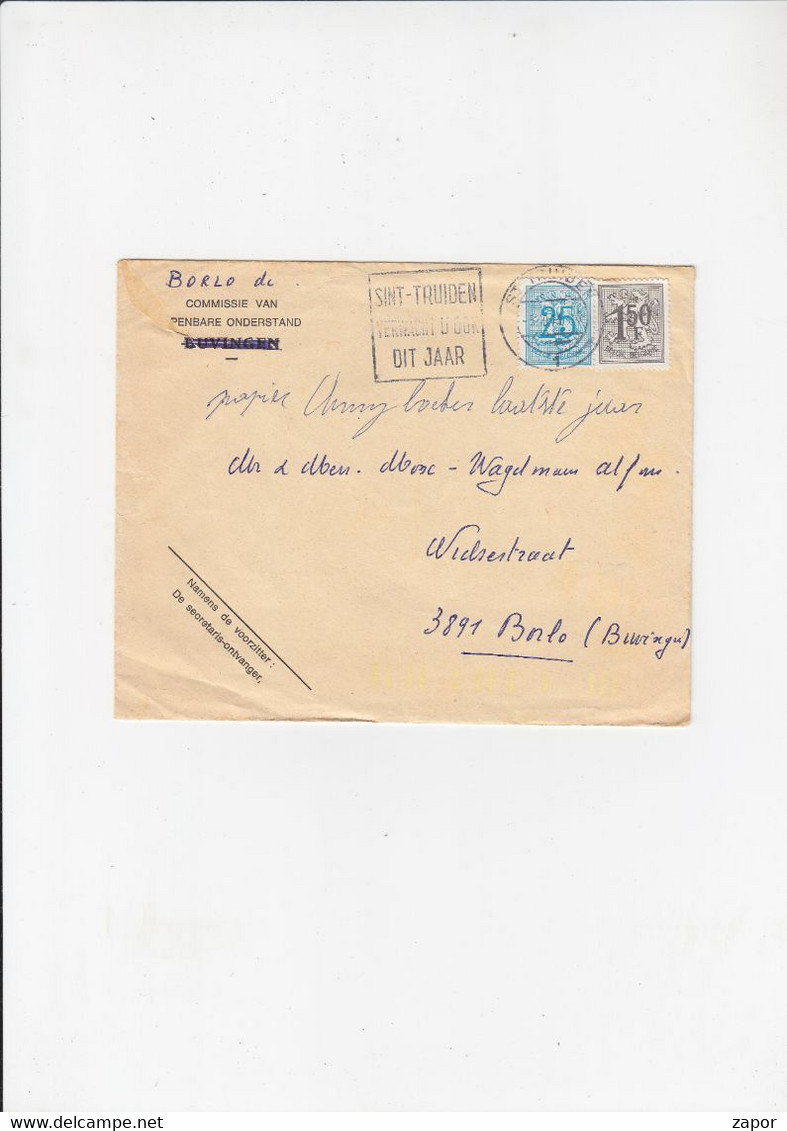 Omslagbrief 1966 Sint-Truiden Naar Borlo Buvingen - Prijslijst Boeken - Letter Covers