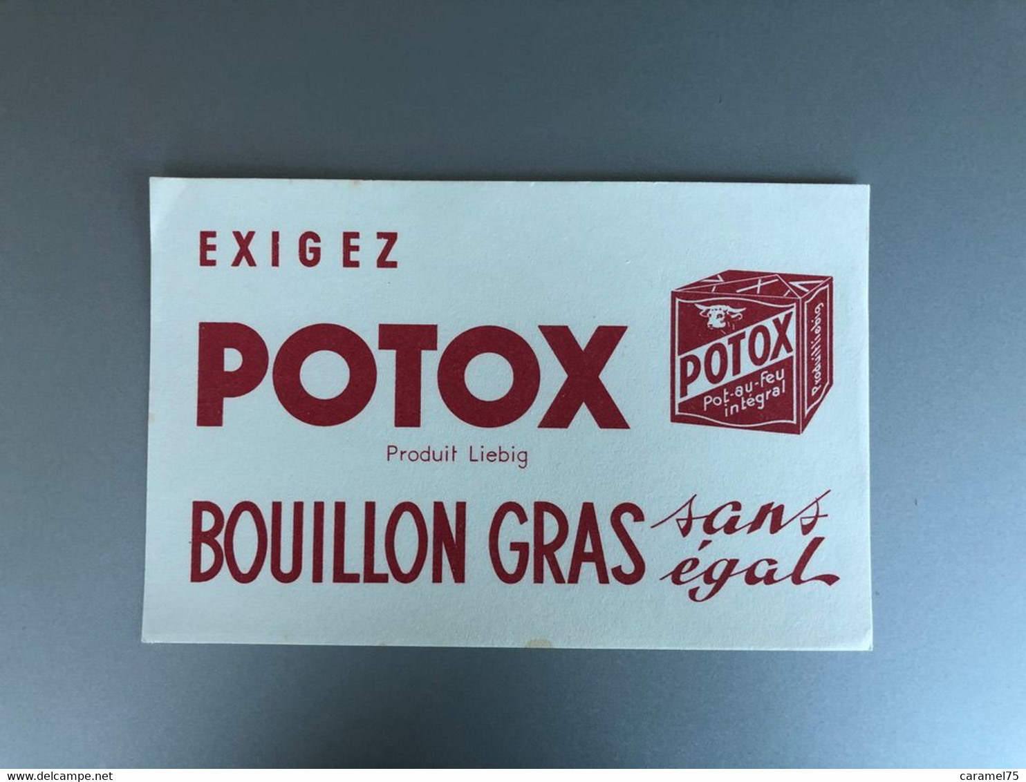 Buvard BOUILLON POTOX  Bouillon Gras Sans égal - Soep En Saus