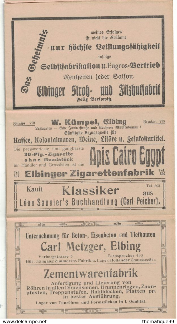 Entier postal d'Allemagne avec publicités, grenouille electricité café tabac ciment textile brasserie moulin scierie