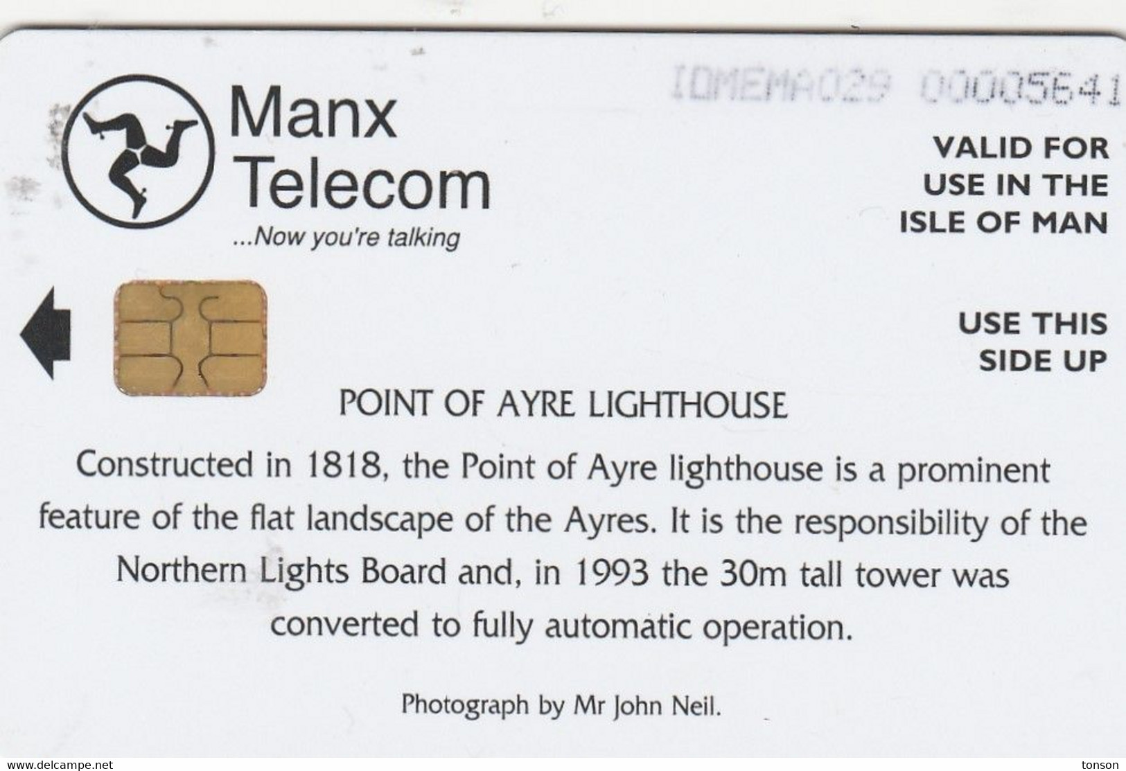 Isle Of Man, MAN 137, 2 £, Point Of Ayre, Lighthouse, 2 Scans . - Faros