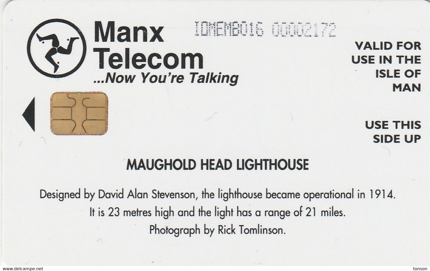 Isle Of Man, MAN 139, 3£,  Maughold Head, Lighthouse, 2 Scans . - Fari