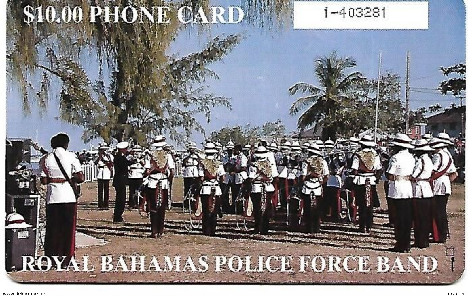 @+ Bahamas à Puce  - Royal Police Force Band - Gem1A Black - Numero Dans Cadre - Ref : BS-BAT-0006D - Bahamas