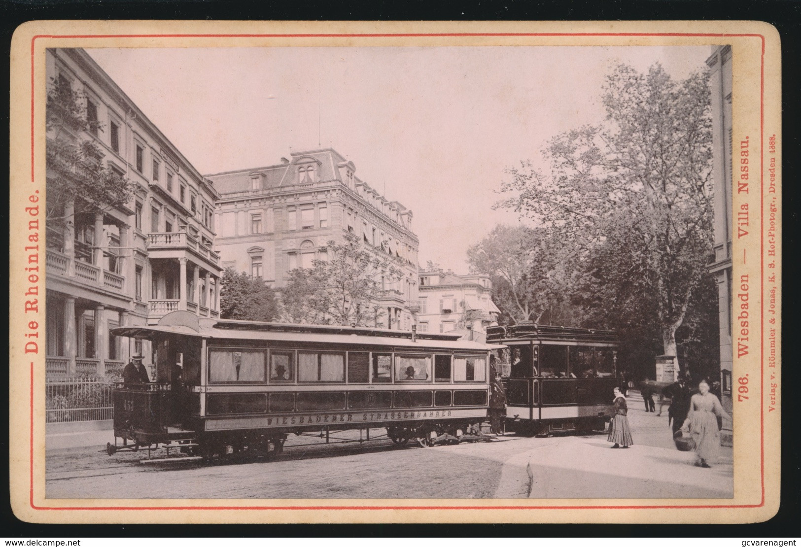 WIESBADEN  VILLA NASSAU   TRAM     2 AFBEELDIGEN   PHOTO 16.5 X 10.5 CM - Wiesbaden