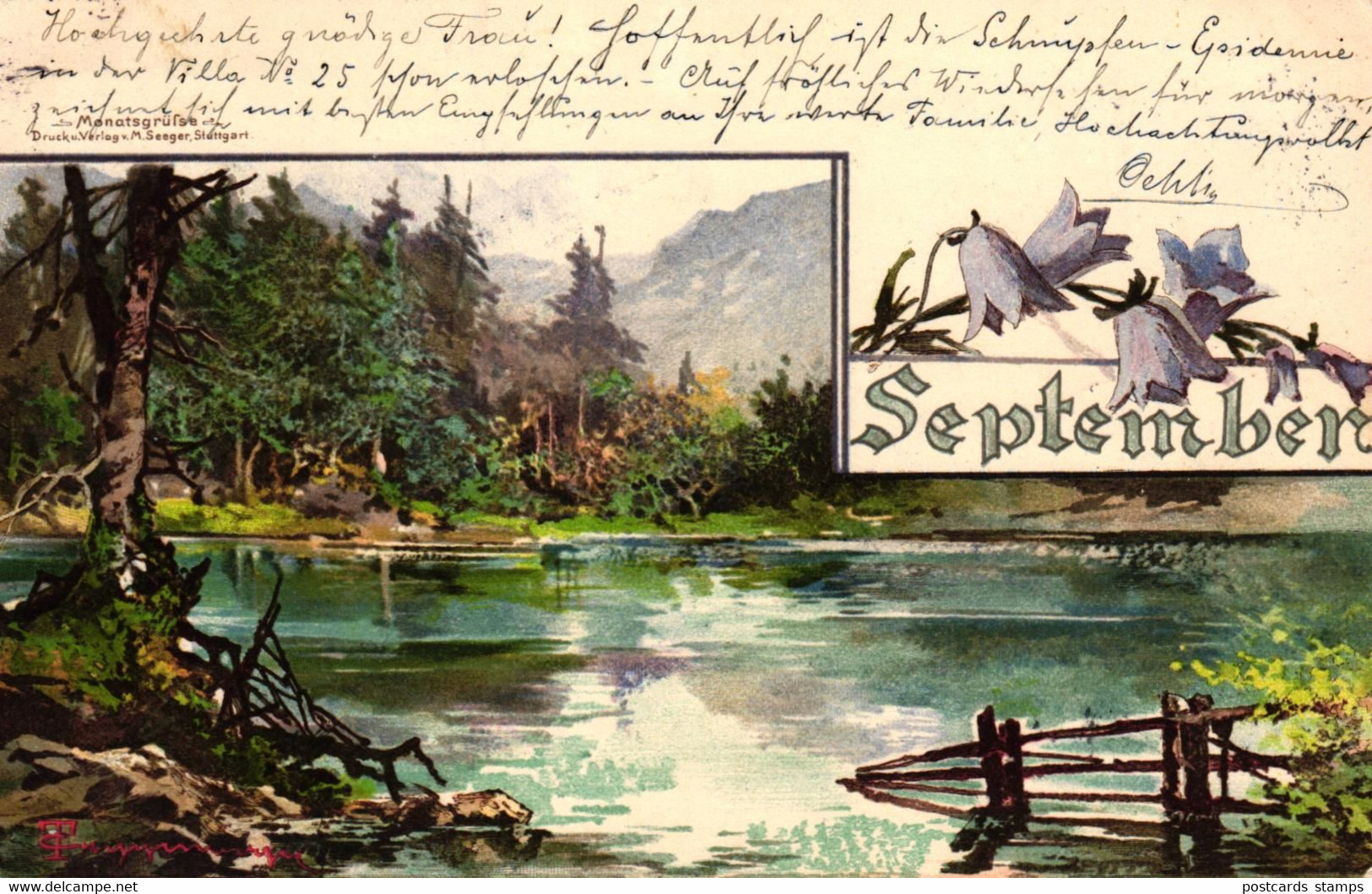 Monats-AK "September", Sign. Guggenberger, 1899 - Guggenberger, T.