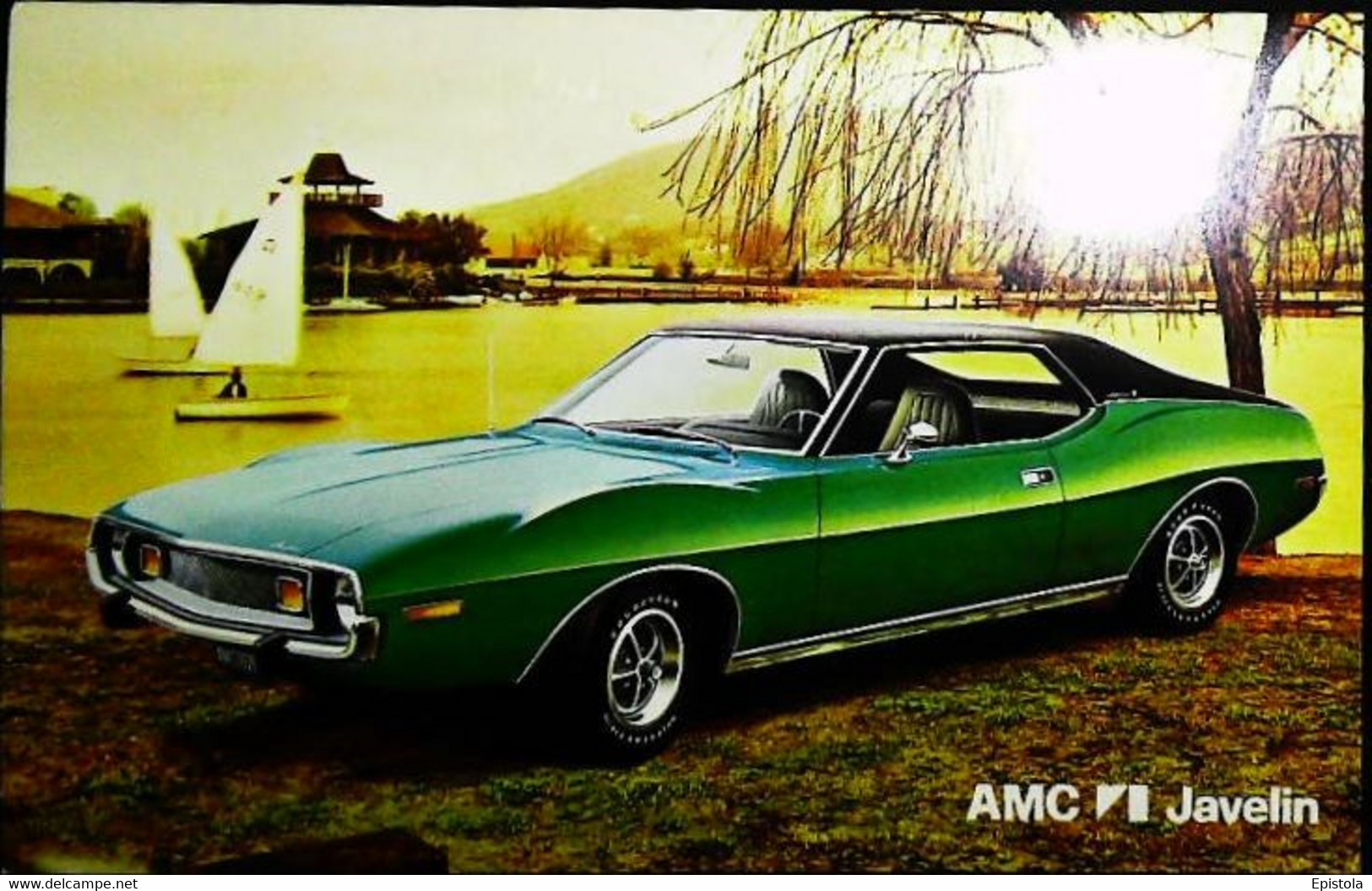 ► AMERICAN MOTORS AMC Javelin Coupe 1974 - Automobile Publicity   (Litho In U.S.A.) - American Roadside