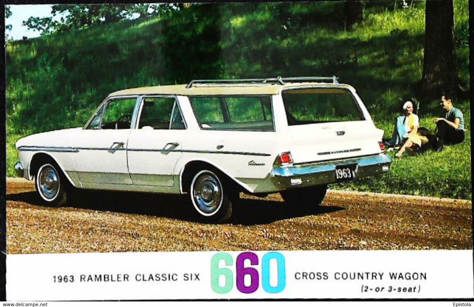 ► AM (American Motors) RAMBLER Cross Country Wagon 1963 - Automobile Publicity   (Litho In U.S.A.) - American Roadside