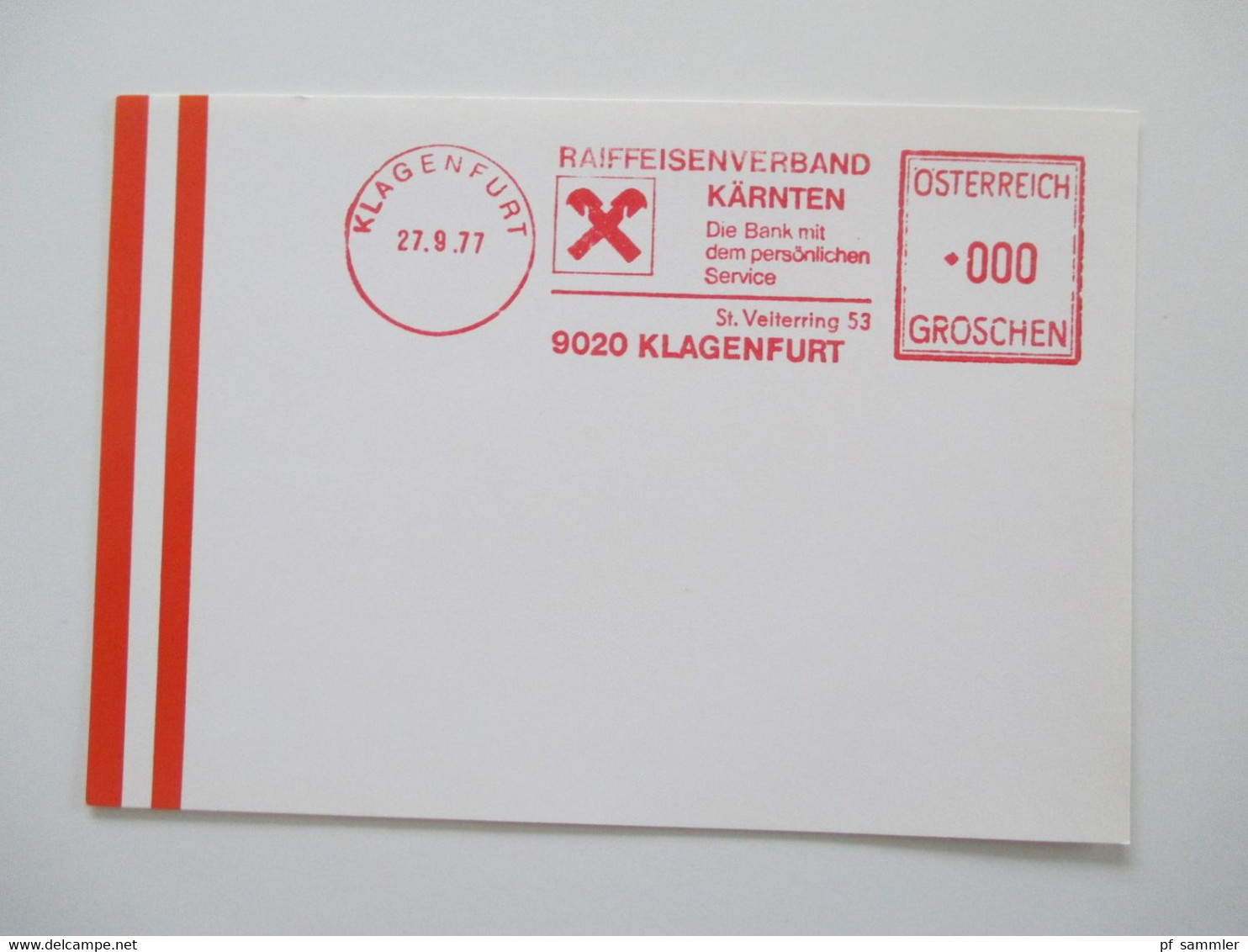 Österreich 1976 - 78 Freistempel Mit Wert 0000 Groschen Insgesamt 29 Stempelbelege / Blanko Karten Alles Verschiedene St - Cartas & Documentos