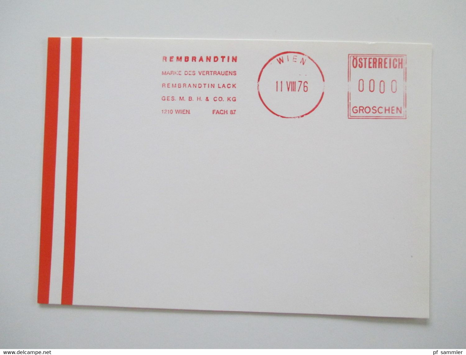 Österreich 1976 - 78 Freistempel mit Wert 0000 Groschen insgesamt 29 Stempelbelege / Blanko Karten alles verschiedene St