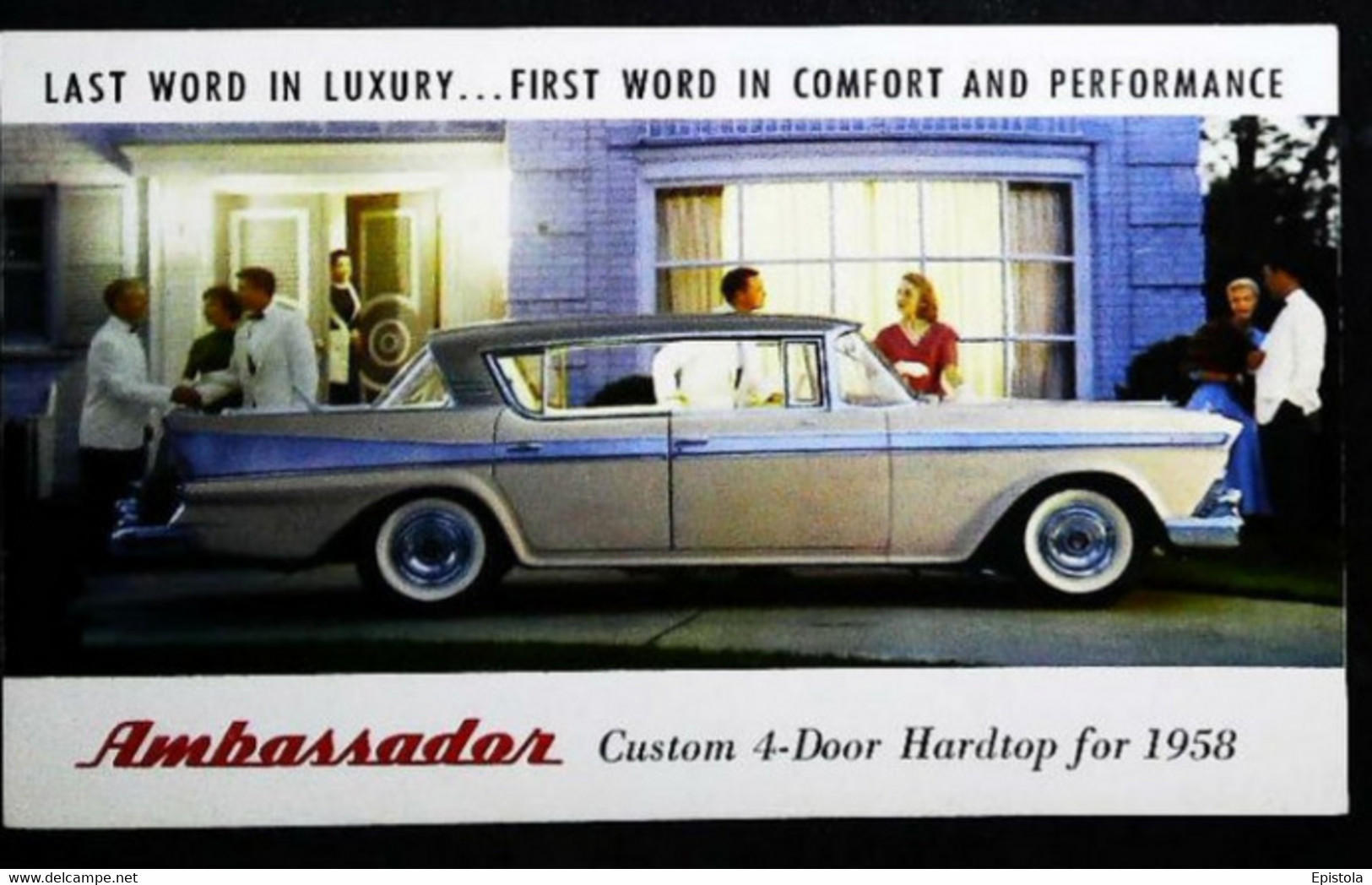 ► AM  RAMBLER Ambassador & Diner 1958  - Automobile Publicity   (Litho In U.S.A.) Roadside - American Roadside