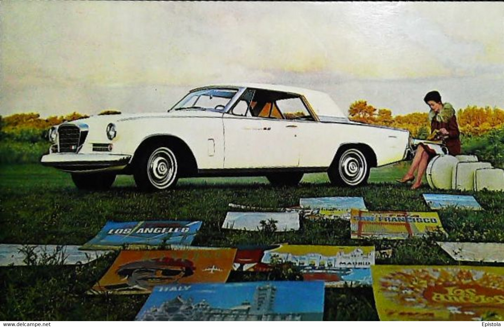 ► STUDEBAKER Gran Turismo Hawk 1963   - Automobile Publicity    (Litho In U.S.A.) Roadside - American Roadside