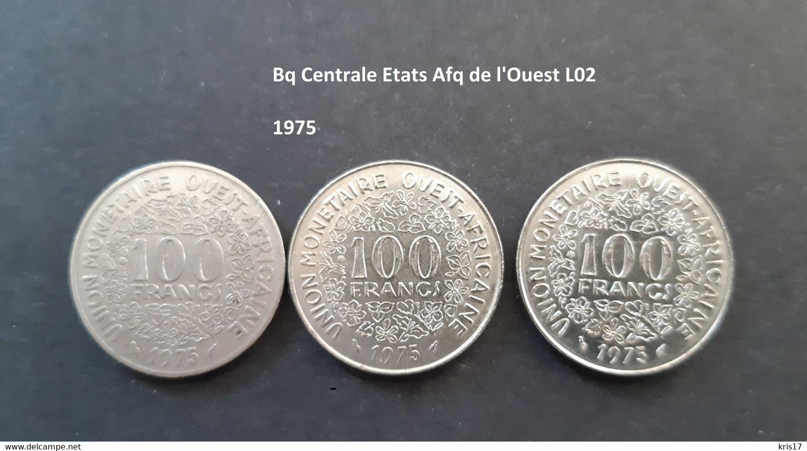 (pi) (L02)(cz) Pièces, Monnaies, 100 Francs 1975 Banque Centrale Des États De L'Afrique De L'Ouest - Ohne Zuordnung