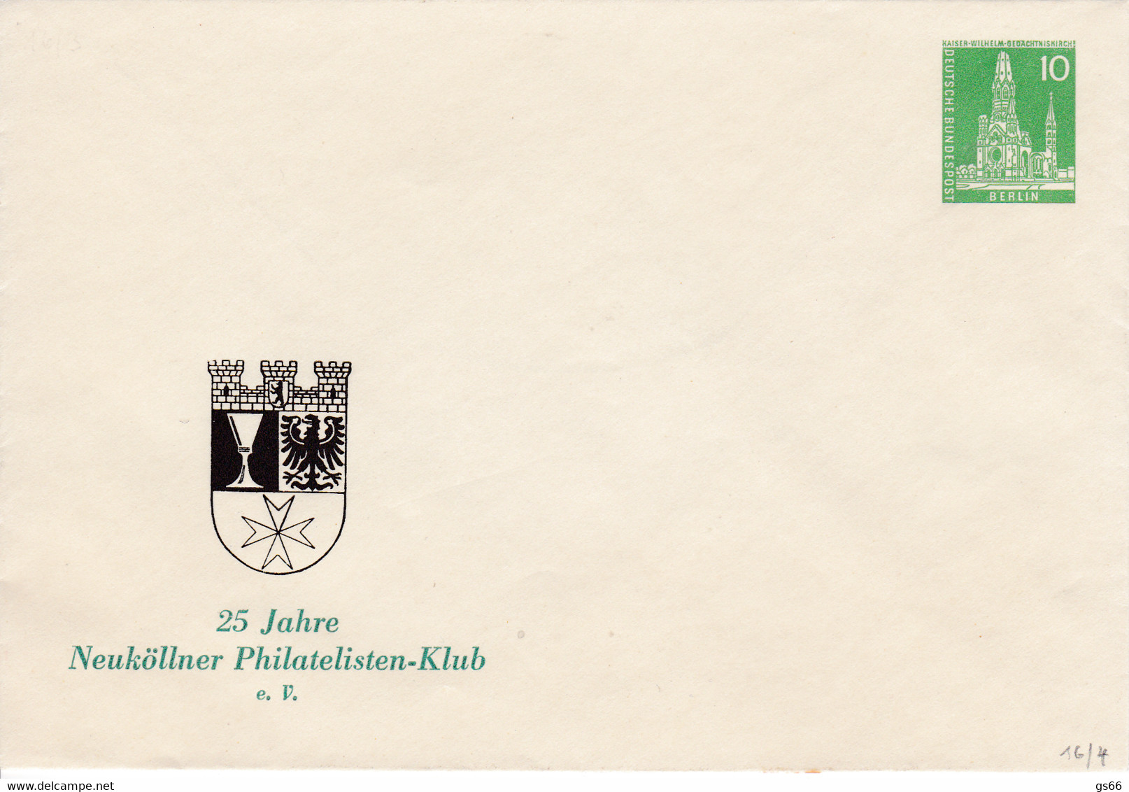 Berlin, PU 016 B2/002b,  Neukölner Philatelisten-Klub - Enveloppes Privées - Neuves