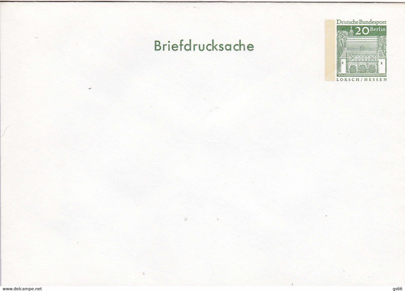 Berlin, PU 036 A2/001, Briedrucksache  In Grün - Sobres Privados - Nuevos