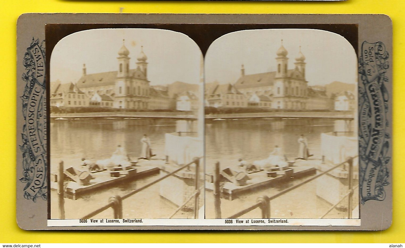 View Of LUCERNE Suisse - Stereo-Photographie