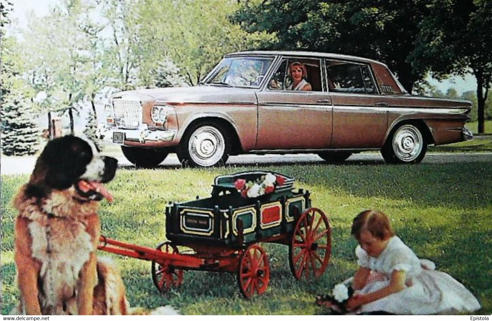 ► STUDEBAKER V8 Limousine Cruiser 1966    - Automobile Publicity    (Litho In U.S.A.) Roadside - American Roadside