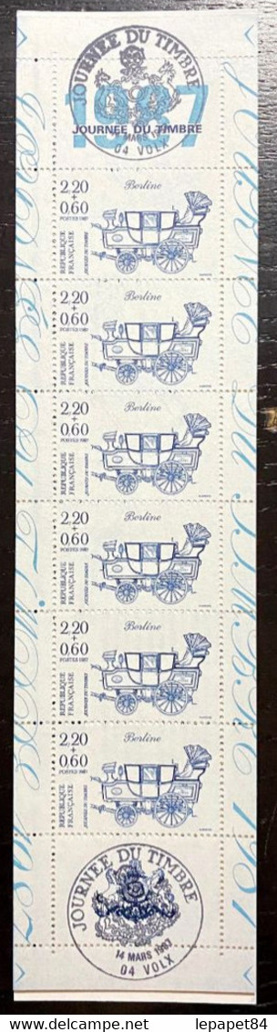 France - La Bande BC2469A - Journée Du Timbre 1987 - Oblitéré "journée Du Timbre" - Non Pliée - Stamp Day