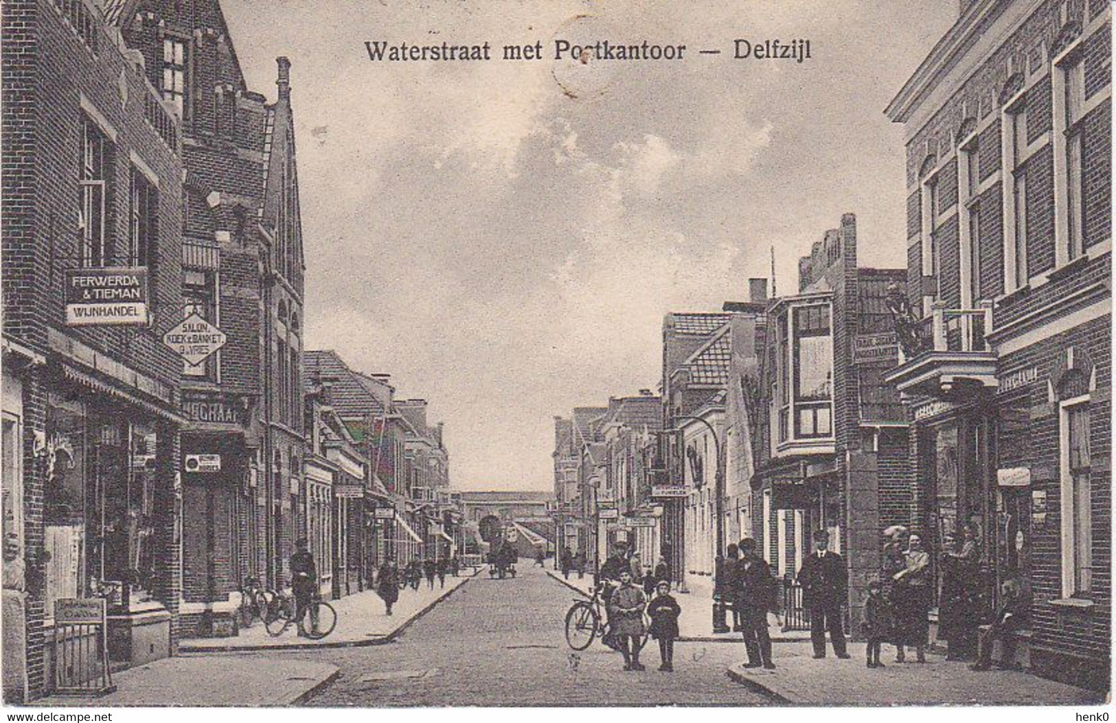 Delfzijl Walstraat Met Postkantoor ZW19 - Delfzijl