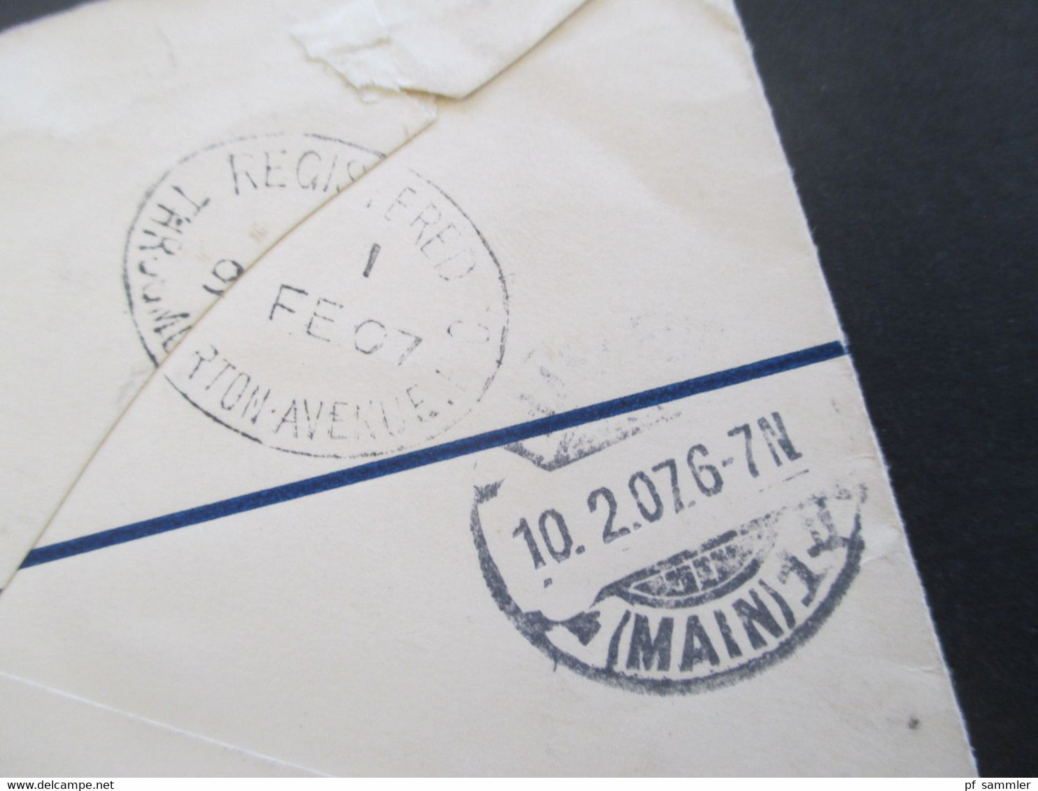 GB 1907 Ganzsachenumschlag Registered Letter Rand Mines Limited No. 1 London Wall Buildings Stempel R Fee Paid - Lettres & Documents