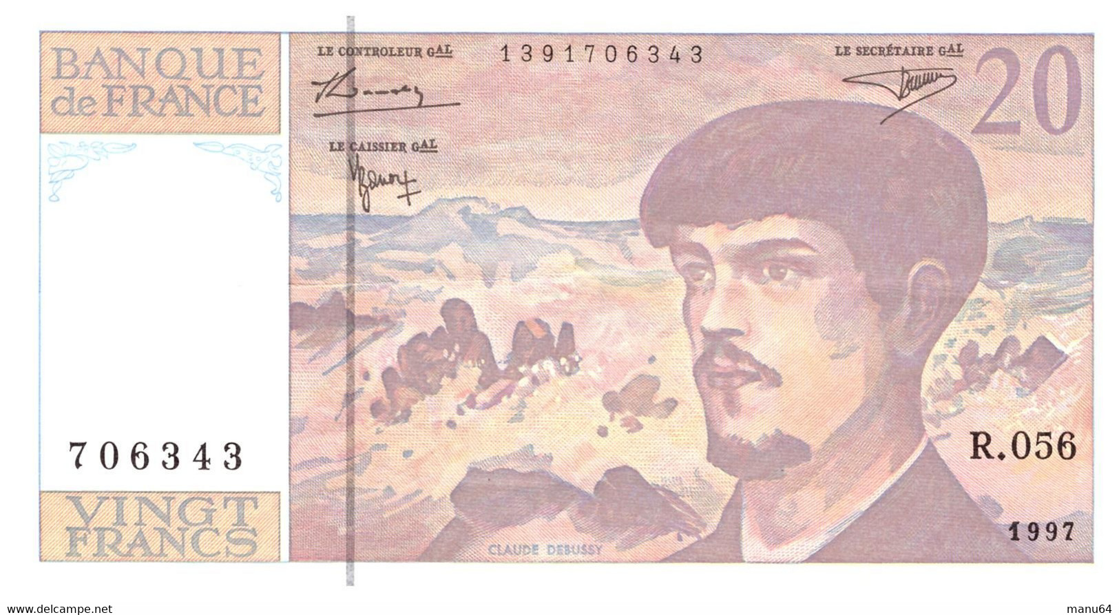 20 Francs Français "Debussy" état TTBC - 20 F 1980-1997 ''Debussy''