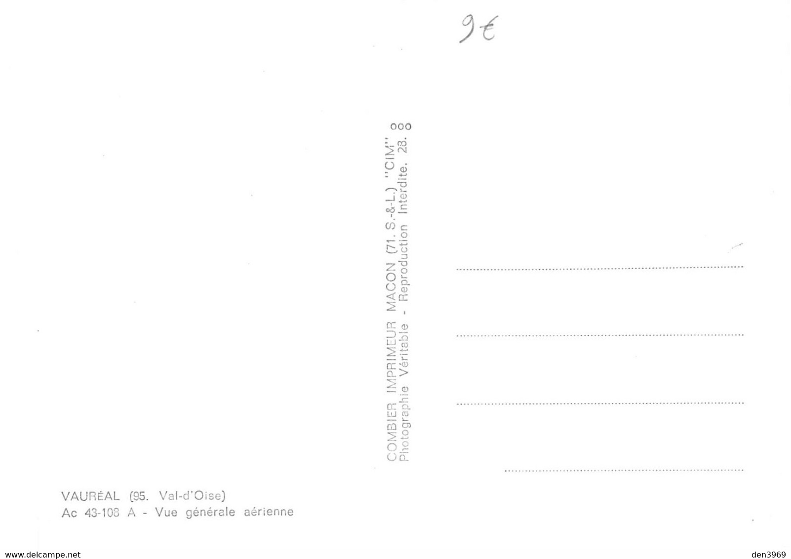 VAUREAL - Vue Générale Aérienne - Tirage Couleurs - Vauréal