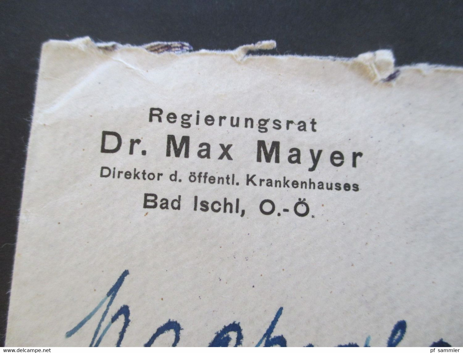 Österreich 1923 Freimarken Dachauer MiF Umschlag Vom Riegierungsrat Dr. Max Mayer Bad Ischl Nach Jena Gesendet - Lettres & Documents