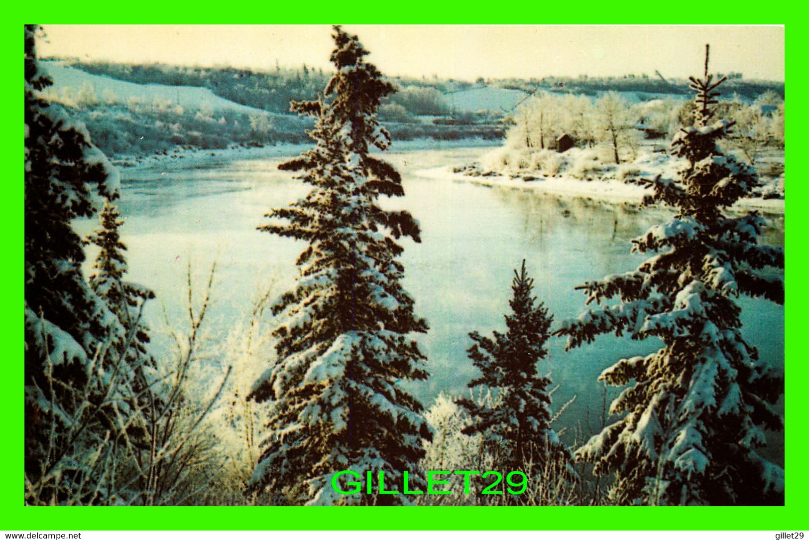 SASKATCHEWAN RIVER VALLEY IN WINTER - PHOTO BY HARTMUT BLOEDORN -  LA SURVIVANCE PRINTING LTD - - Autres & Non Classés