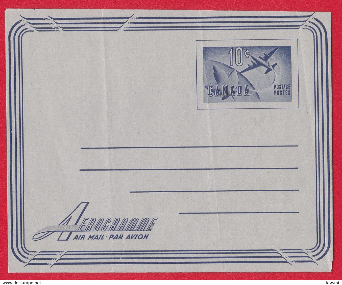 Canada Aerogramme 1955 # 20 Or # 21 - Airplane (AM) - Maximumkarten (MC)