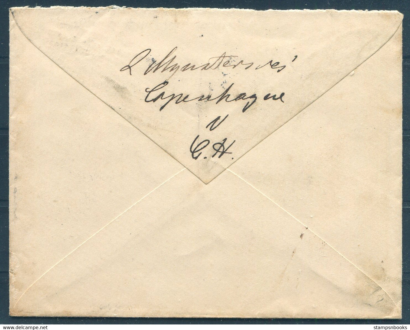 Denmark 20 øre Rate ( 4 øre X 5) Cover Copenhagen - Paris France - Lettres & Documents