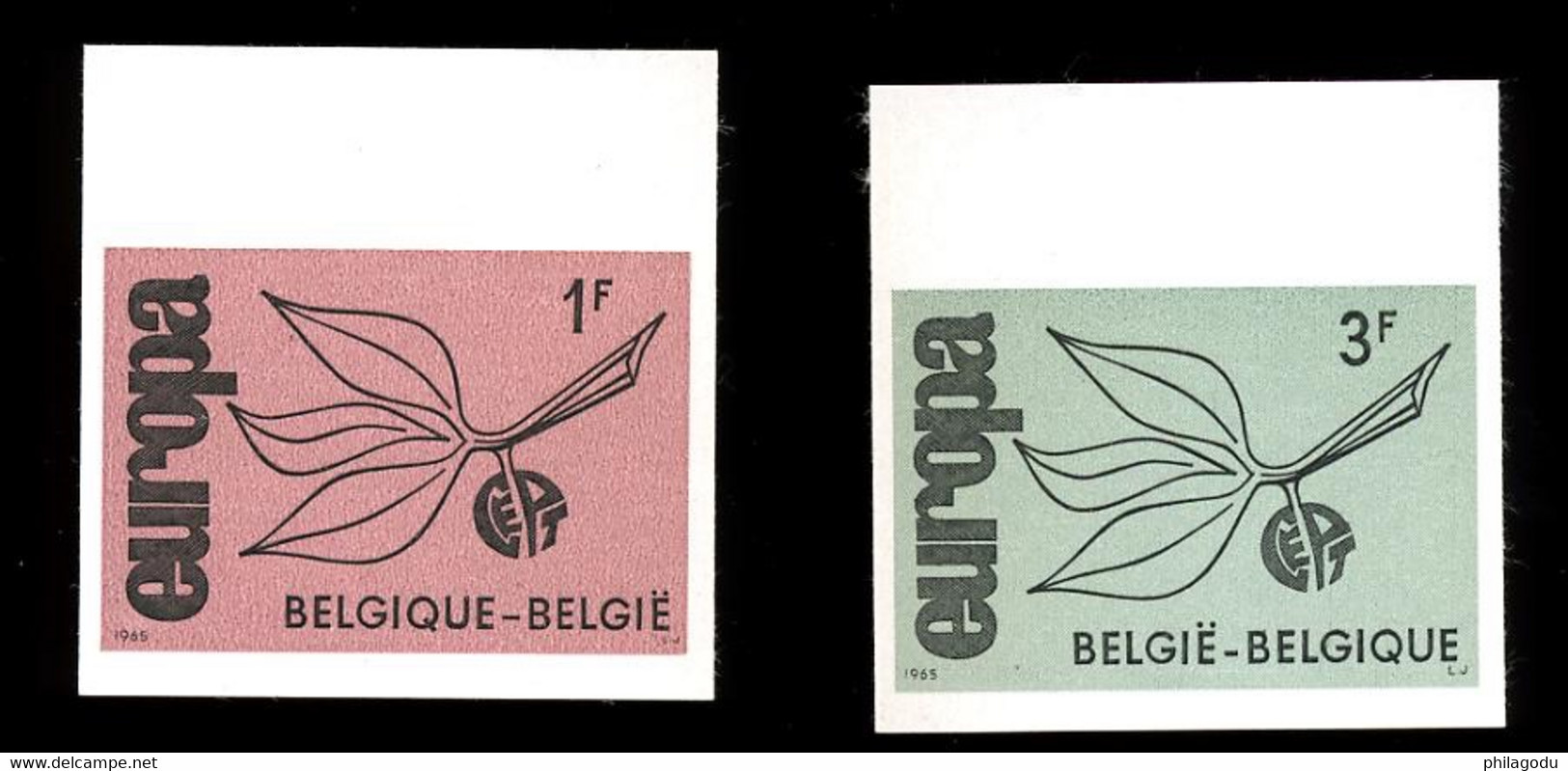 1965 ** Paire Europa. Bord De Feuille.  Tirage 320 Exemplaires Avec N° Au Verso - 1961-1980