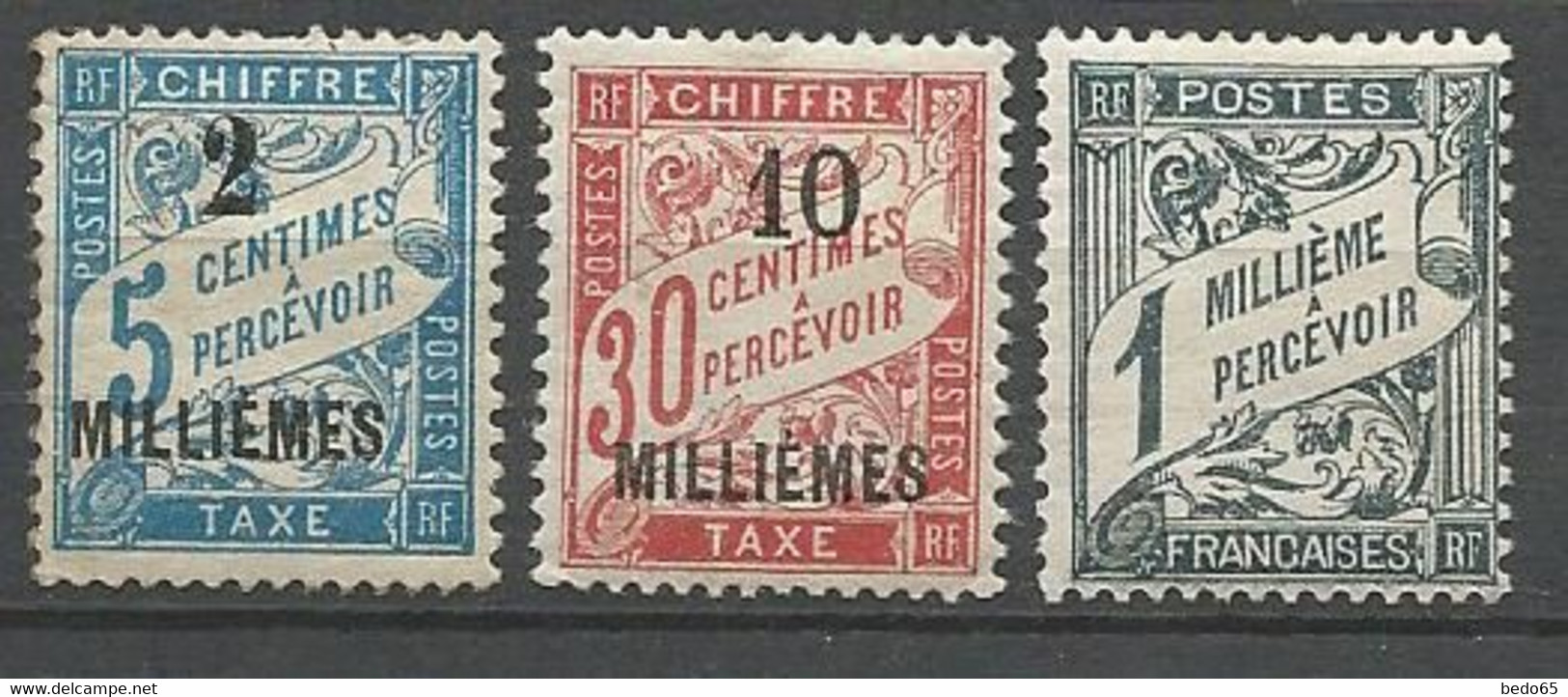 ALEXANDRIE TAXE N° 1 / 3 / 6 NEUF*   CHARNIERE  / MH - Nuevos