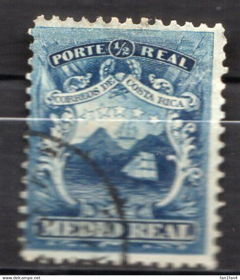 COSTA RICA - (République) - 1862 - N° 1 - 1/2 R. Bleu - (Armoiries) - Costa Rica