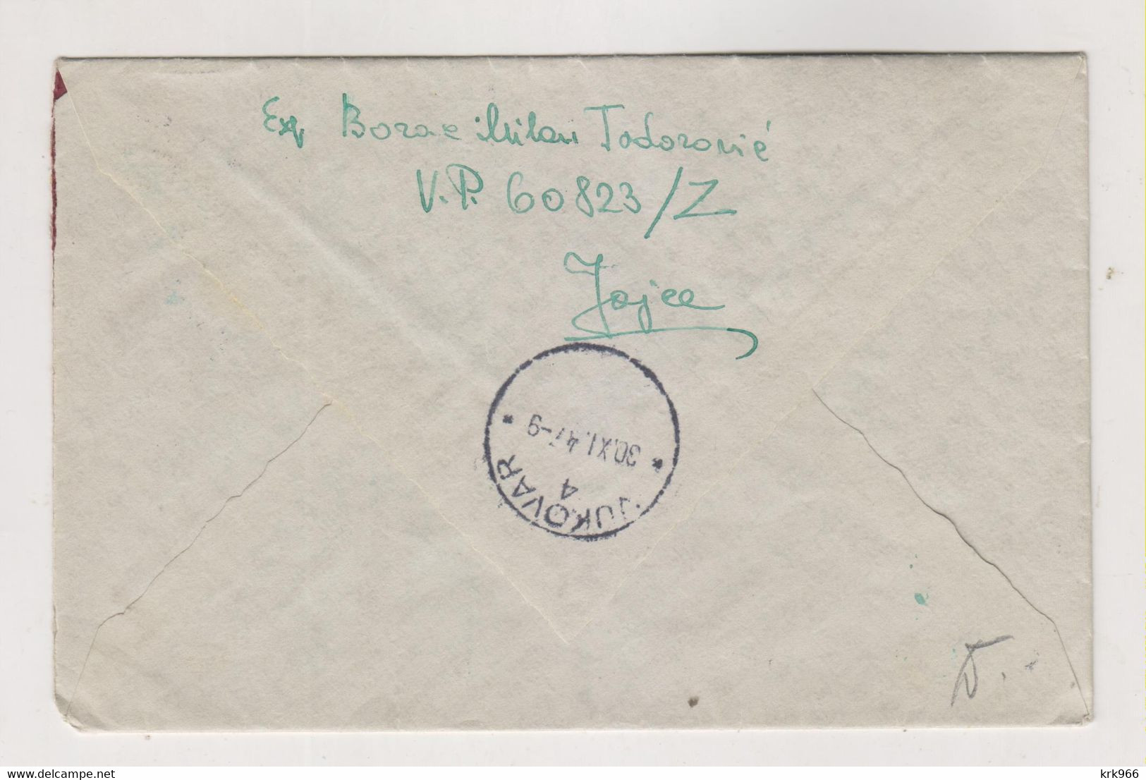 YUGOSLAVIA 1947 Jajce Registered Priority Cover - Briefe U. Dokumente
