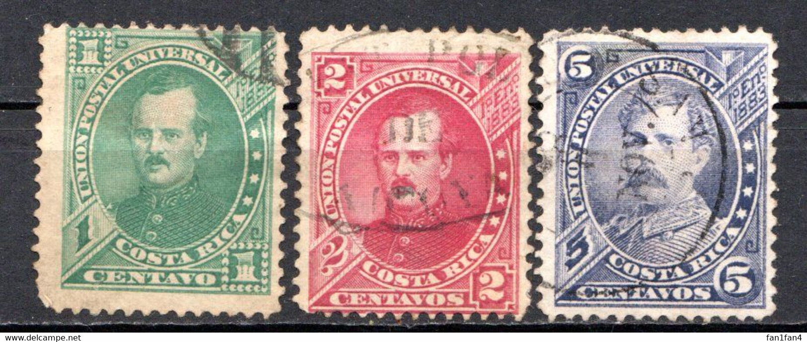 COSTA RICA - (Amérique Centrale) - 1883 - N° 12 à14 - (Effigie De P. Fernandez) - Altri - America