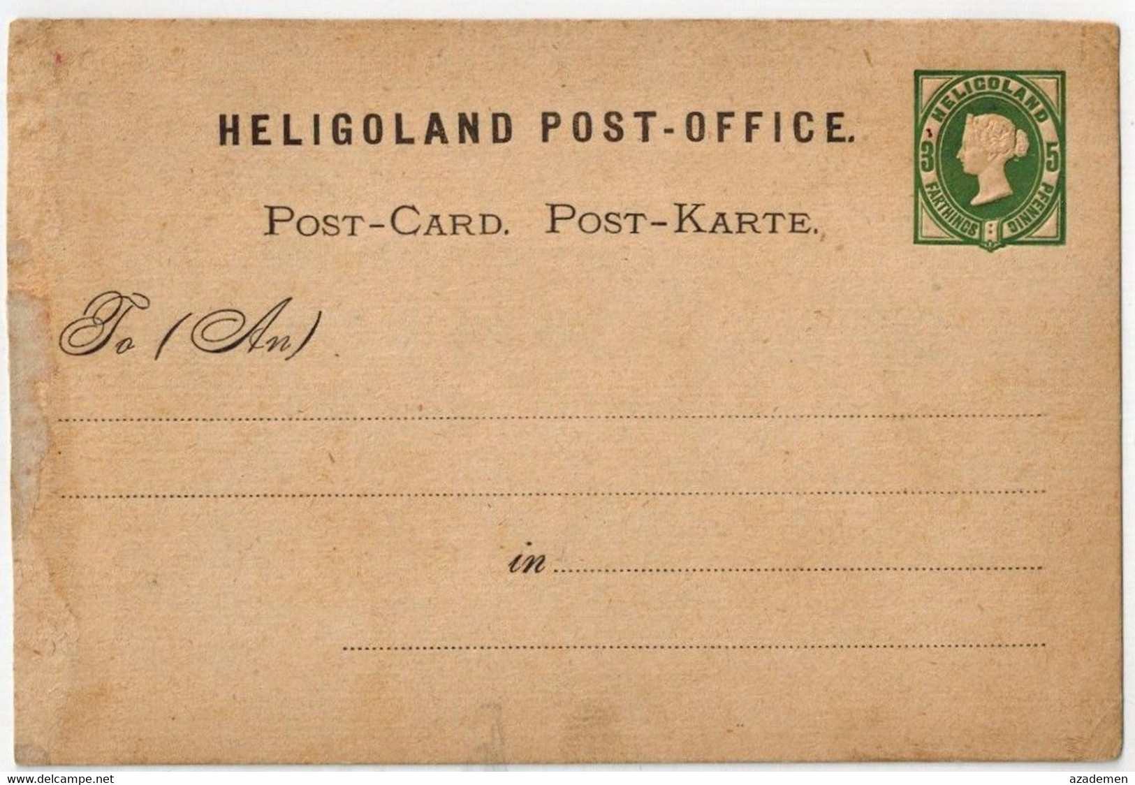 HELIGOLAND  Post-Card - Heligoland (1867-1890)