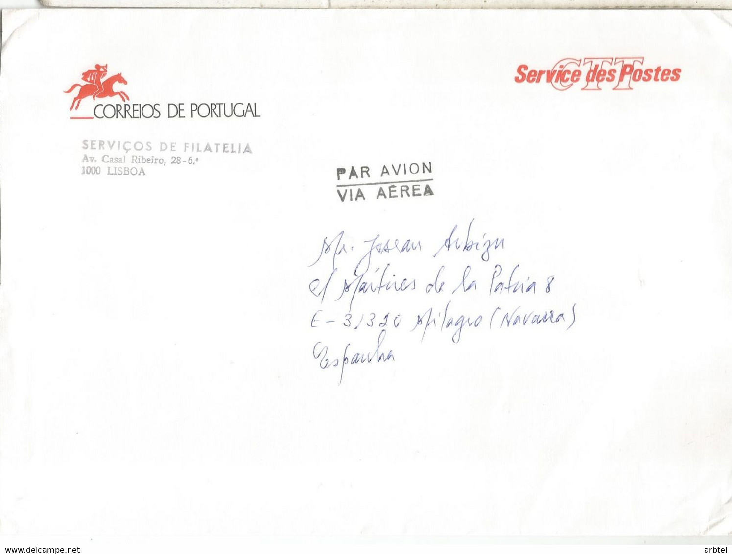 PORTUGAL SERVICE DES POSTES CTT POSTAGE PAID - Storia Postale