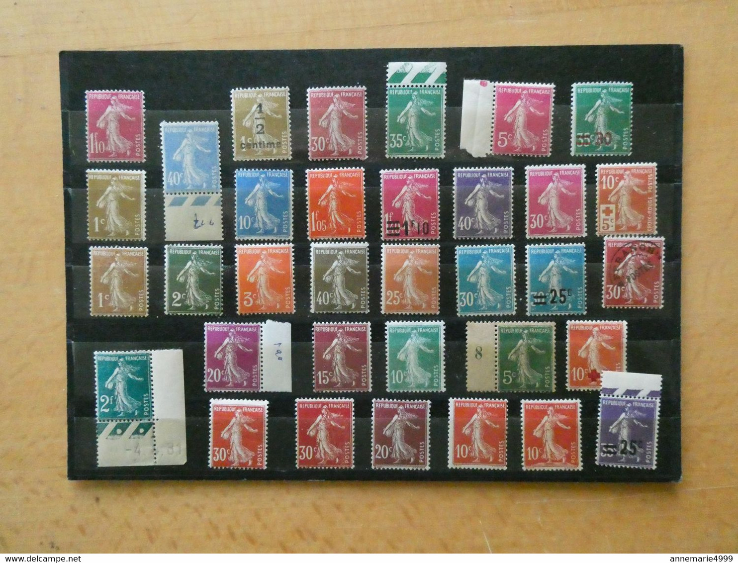 FRANCE Lot Type SEMEUSE Neufs Sans Charnière MNH - 1906-38 Säerin, Untergrund Glatt