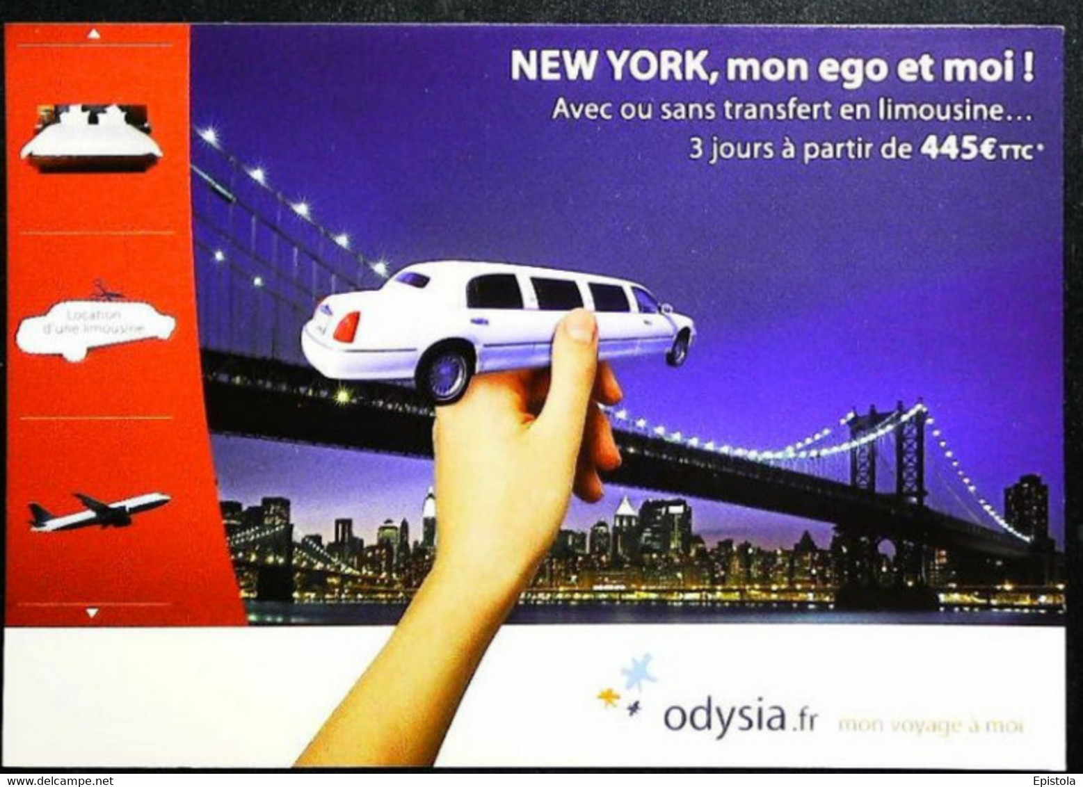 ► AUTOMOBILE  New York Service Limousine  - Publicité Française ODYSIA - American Roadside