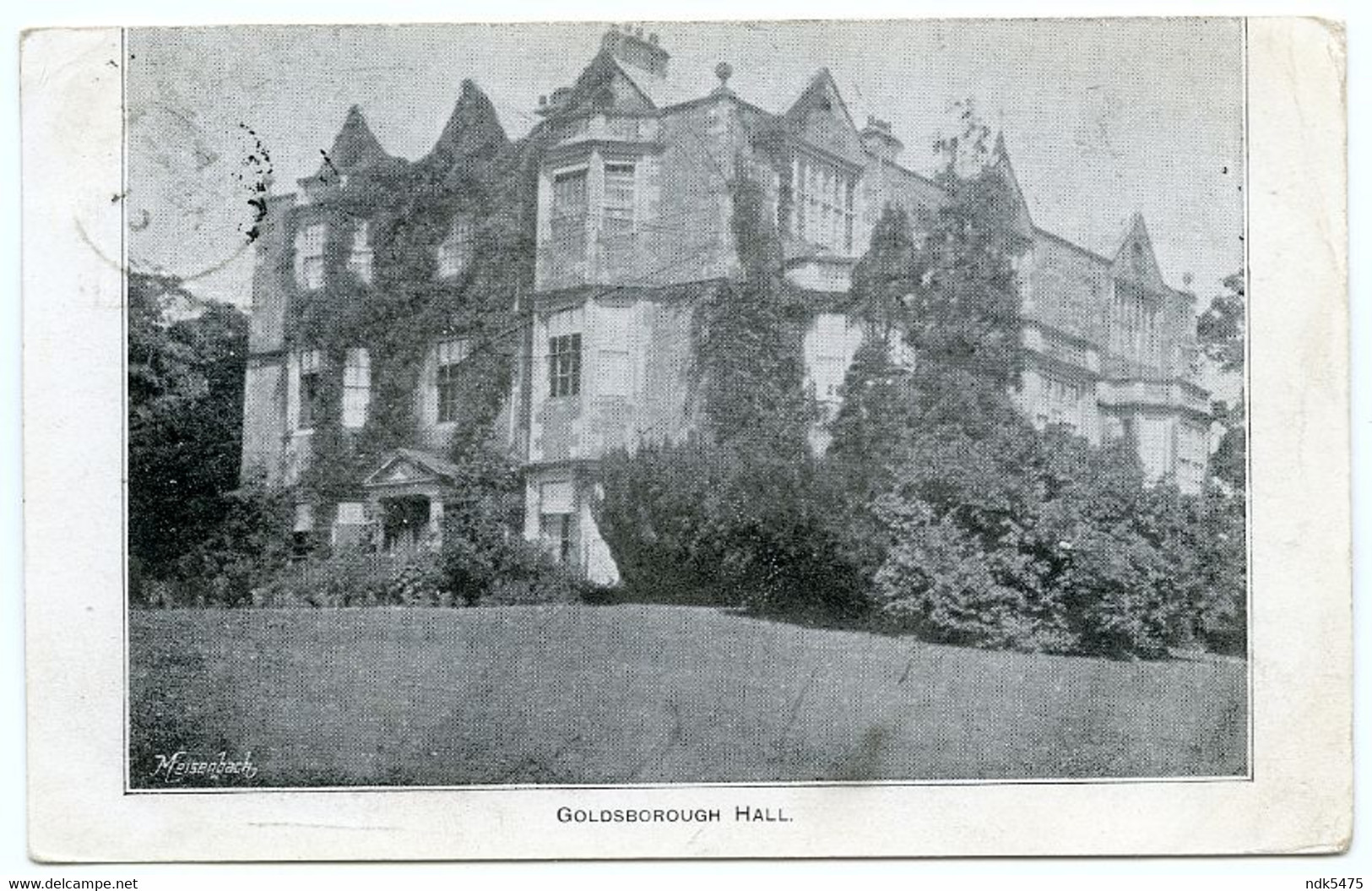 GOLDSBOROUGH HALL / POSTMARK - KNARESBOROUGH (DUPLEX) / ADDRESS - GOSFORTH, ELSDON ROAD, NEWCASTLE ON TYNE - Andere & Zonder Classificatie