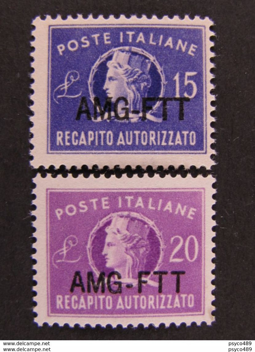 ITALIA Trieste AMG-FTT Recapito -1949-54- "Turrita Sopr." Cpl. 2 Val. MNH** (descrizione) - Postal And Consigned Parcels