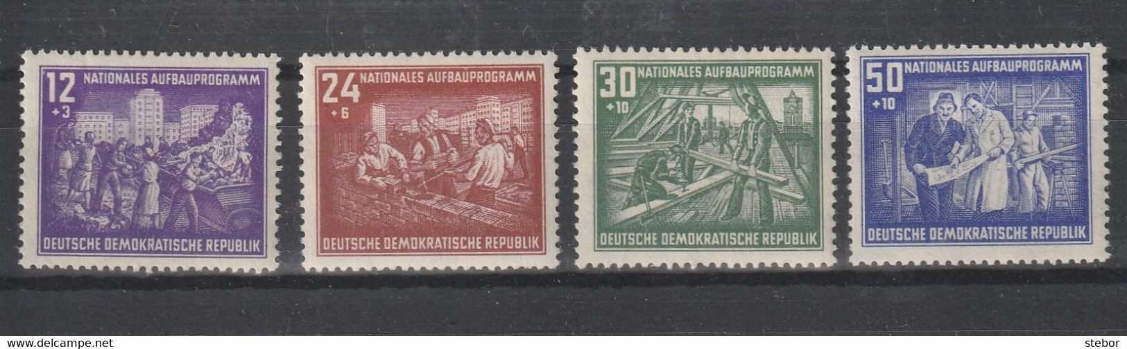 DDR 1952 Nr 55/58 **, Zeer Mooi Lot Krt 4381 - Collections (sans Albums)