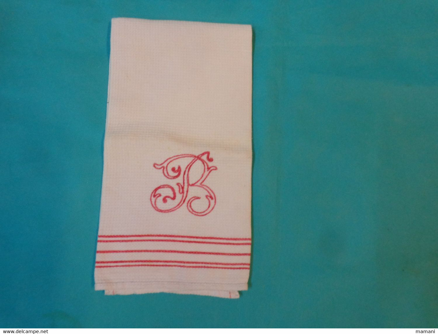 1 Serviette - Vintage -monogramme B - Other & Unclassified