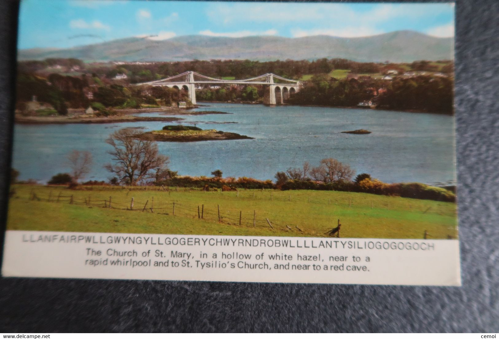 CPSM - LLANFAIRPWLLGWYNGYLLGOGERRYCHWYRNDROBWLL - LLADYSILIOGOGOGOCH - The Menai Suspension Bridge - Anglesey