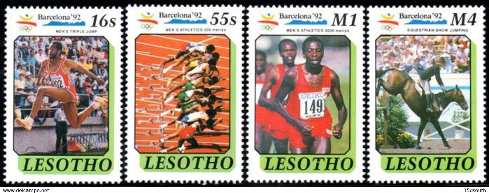 Lesotho - 1990 Olympic Games Barcelona 1992 Set & MS (**) # SG 984-988 - Summer 1992: Barcelona