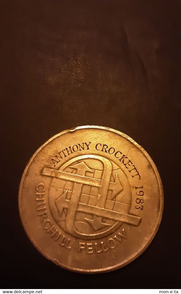 Rare Silver Medal Chirchill Fellow 1983 Anthony Crocket - Monarchia/ Nobiltà